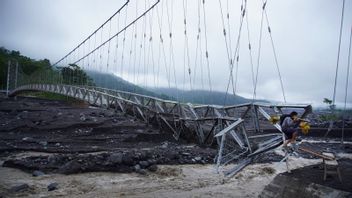 As A Result Of The Cold Lava Flood Of Mount Semeru, The Kali Glidik II Lumajang Bridge Was Permanently Built
