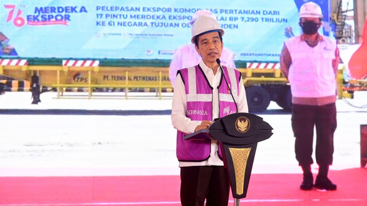 Presiden Jokowi Lepas Ekspor Komoditas Pertanian Serentak dari 17 Pintu Tujuan 61 Negara