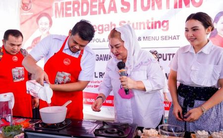 Wali Kota Medan Bobby Nasution Masak Menu Sehat Cegah Stunting dari Buku Resep Megawati