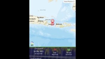 Bali Secouée Par Un Tremblement De Terre De Magnitude 4,8, Résultats De Surveillance BMKG Il Y A 3 Répliques