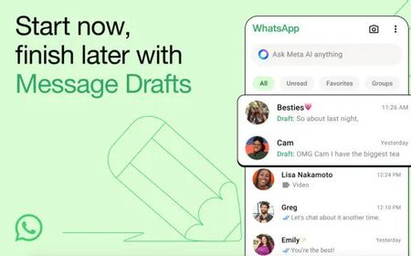 WhatsApp Luncurkan Fitur Message Draft untuk Pengguna yang Lupa Kirim Pesan