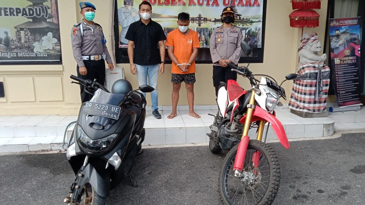 Curi Motor Honda CRF Bule Yunani, Pelaku Curanmor yang 6 Kali Beraksi di Bali Ditangkap