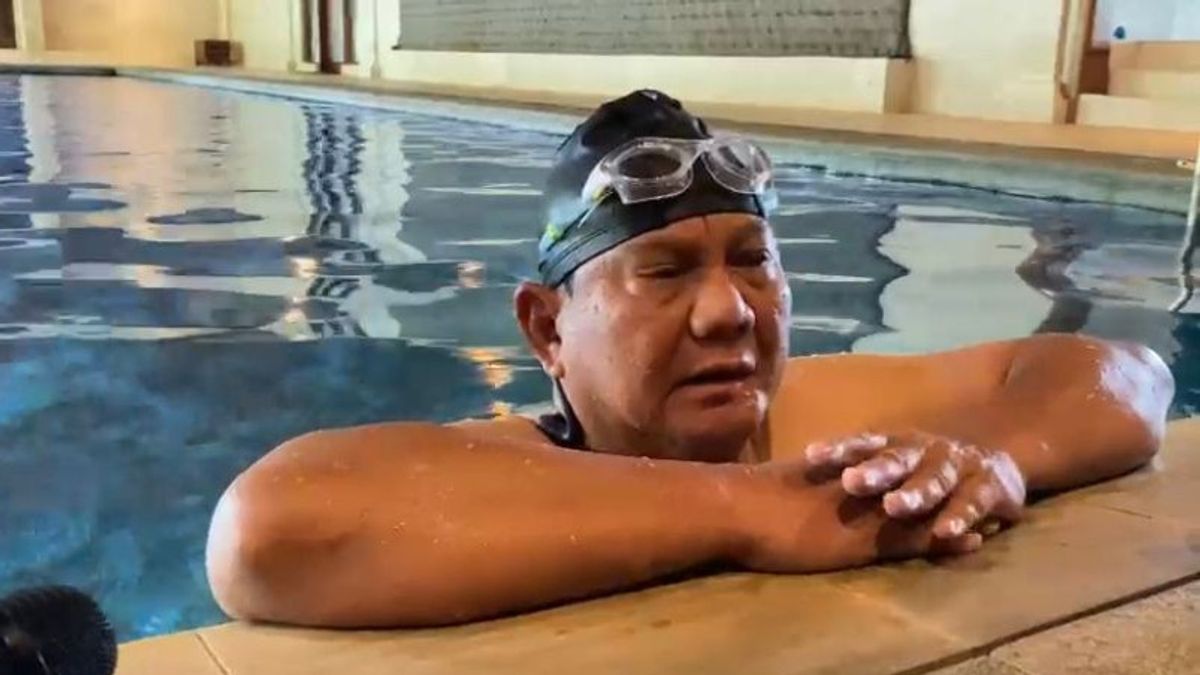 Swimming After Nyoblos, Prabowo: I Can Reflect On Water