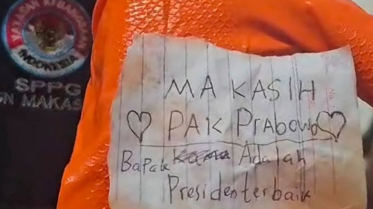 Secarik Kertas Surat Cinta dari Siswa SD Makassar Syukuri Makan Bergizi Gratis: Makasih Pak Prabowo Presiden Terbaik