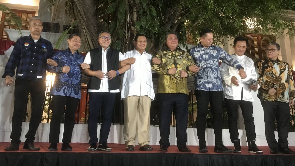8 政党KIM同意4 副总统Prabowo的形象,3 名来自爪哇岛的名字