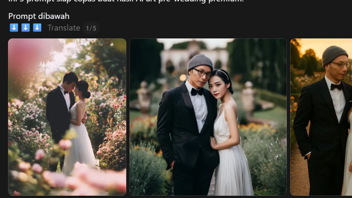 Want To Save? Here Are Examples Of Prompt AI Prewedding Photos, Making Auto Aesthetic Photos