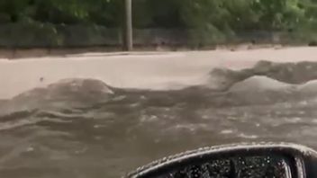 ジャカルタ - ソエッタ空港カパイ40cm有料道路、影響を受ける2つの有料道路の洪水