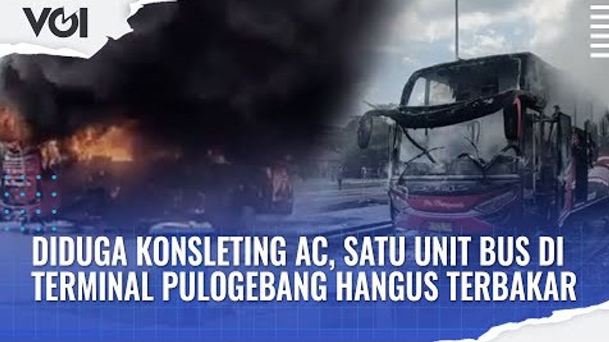 VIDEO: Suspected AC Short Circuit, One Bus Unit At Pulogebang Terminal Burned