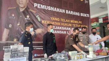 From Cosmetics To Drugs, Bandar Lampung Prosecutor's Office Destroys Evidence Of Five Months Crime