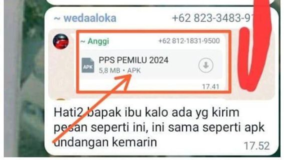 Subsatgas Siber Peringati Modus Peretasan Malware PPS Pemilu 2024 dalam Bentuk APK