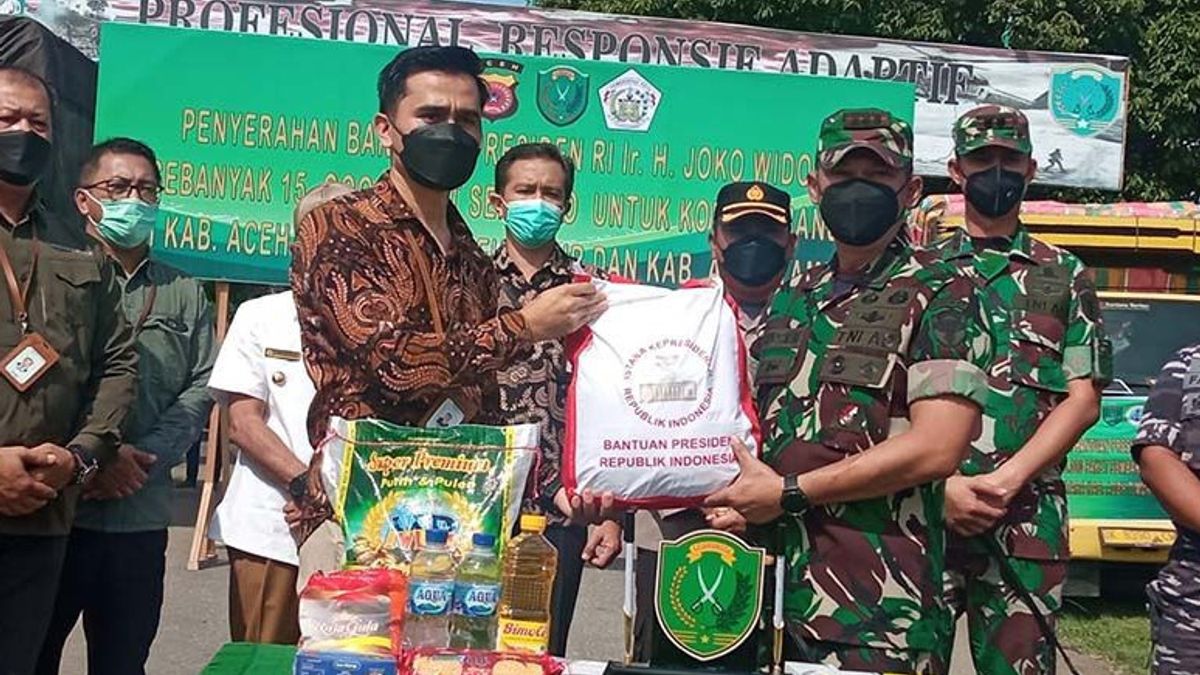 Jokowi Kirim 15 Ribu Paket Sembako untuk Korban Banjir Tiga Kabupaten di Aceh