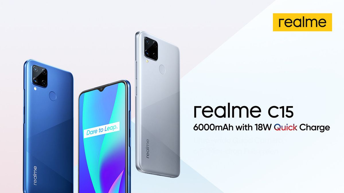 هاتف ذكي Realme Boyong C15 ببطارية 6000 مللي أمبير
