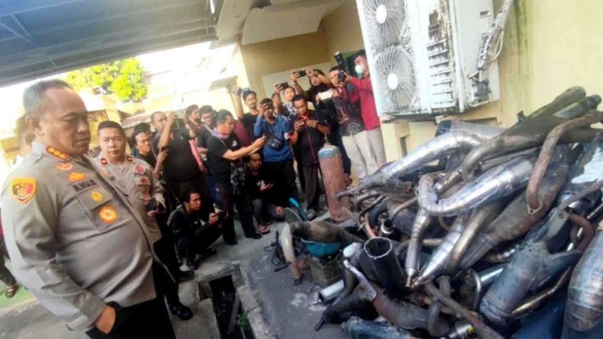 Polisi Gerebek Bengkel Perakitan Knalpot Brong di Tamalanrea Makassar