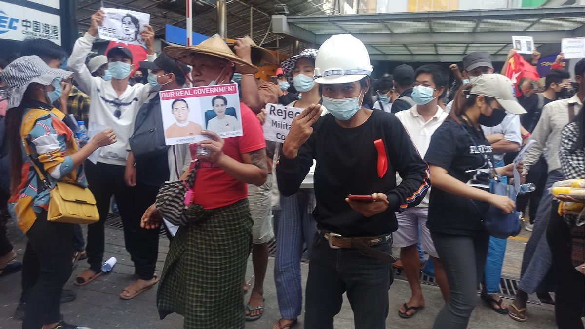 Tentang Rezim Militer, Penduduk Myanmar Lancarkan Pemogokan Serentak dan 'Kampanye Hitam' Hari Ini