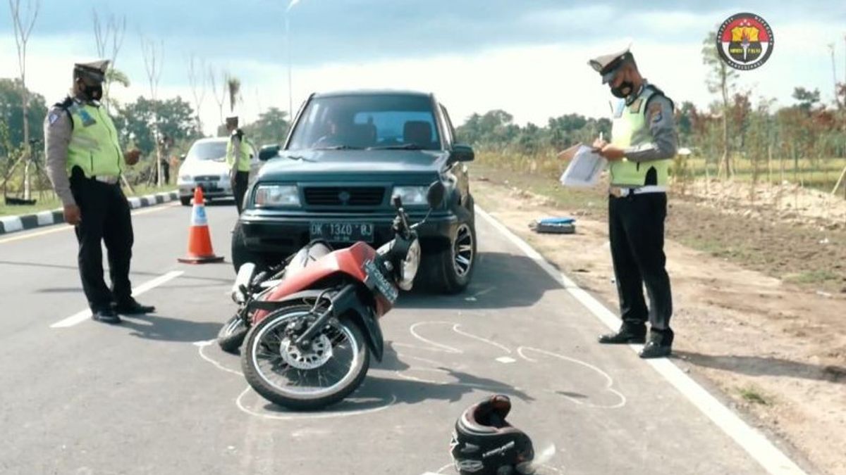 Police Hold Traffic Accident Simulation Ahead Of The Mandalika MotoGP