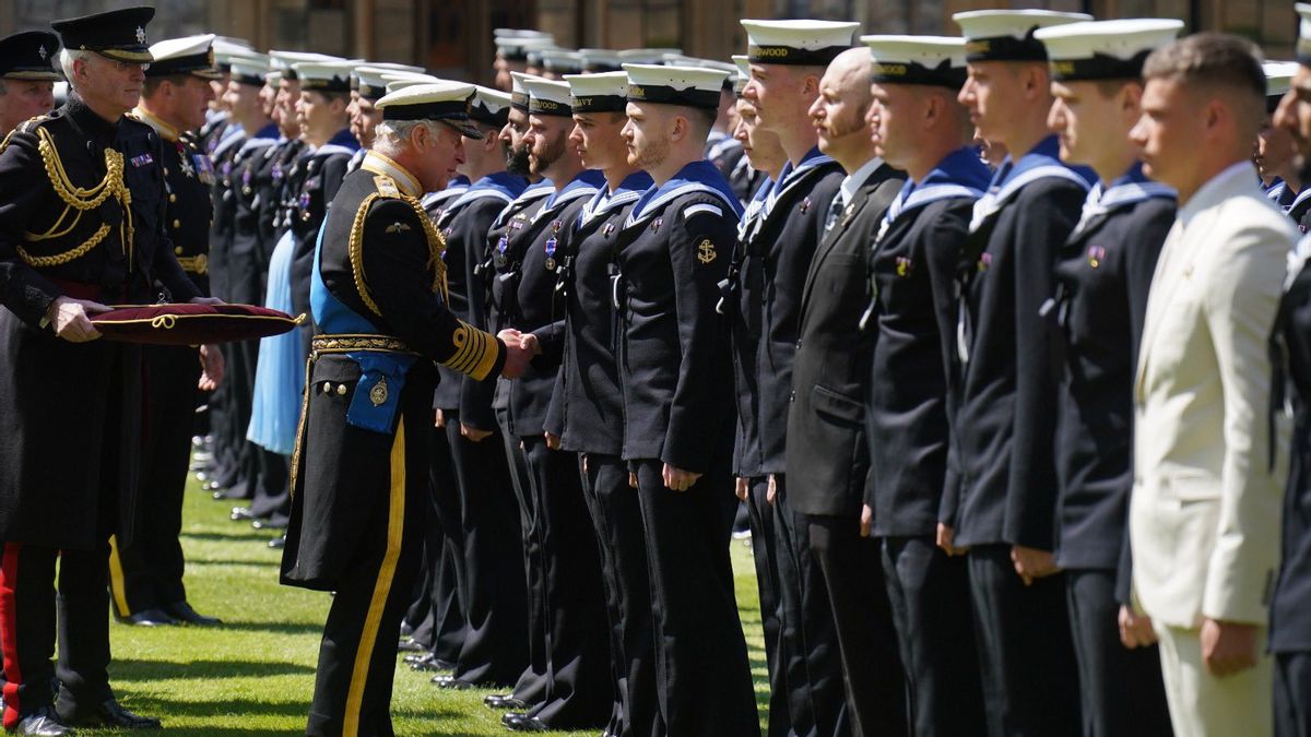 King Charles III Distributes Medal Awards To Seafarers On Duty At Queen Elizabeth II Cemetery