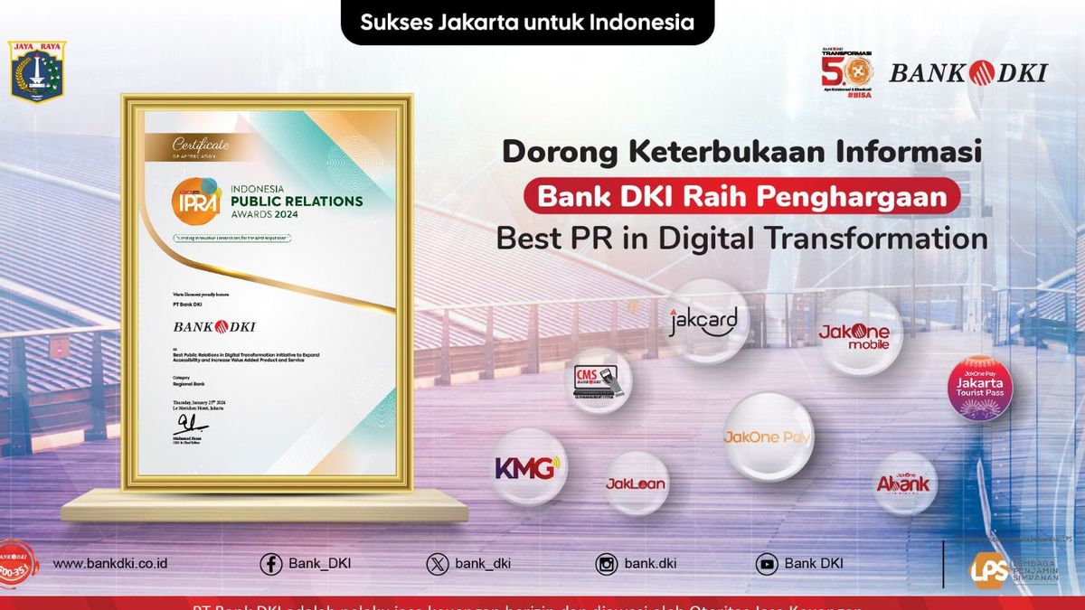 Encouraging Information Disclosure, Bank DKI Wins Best PR In Digital Transformation Award