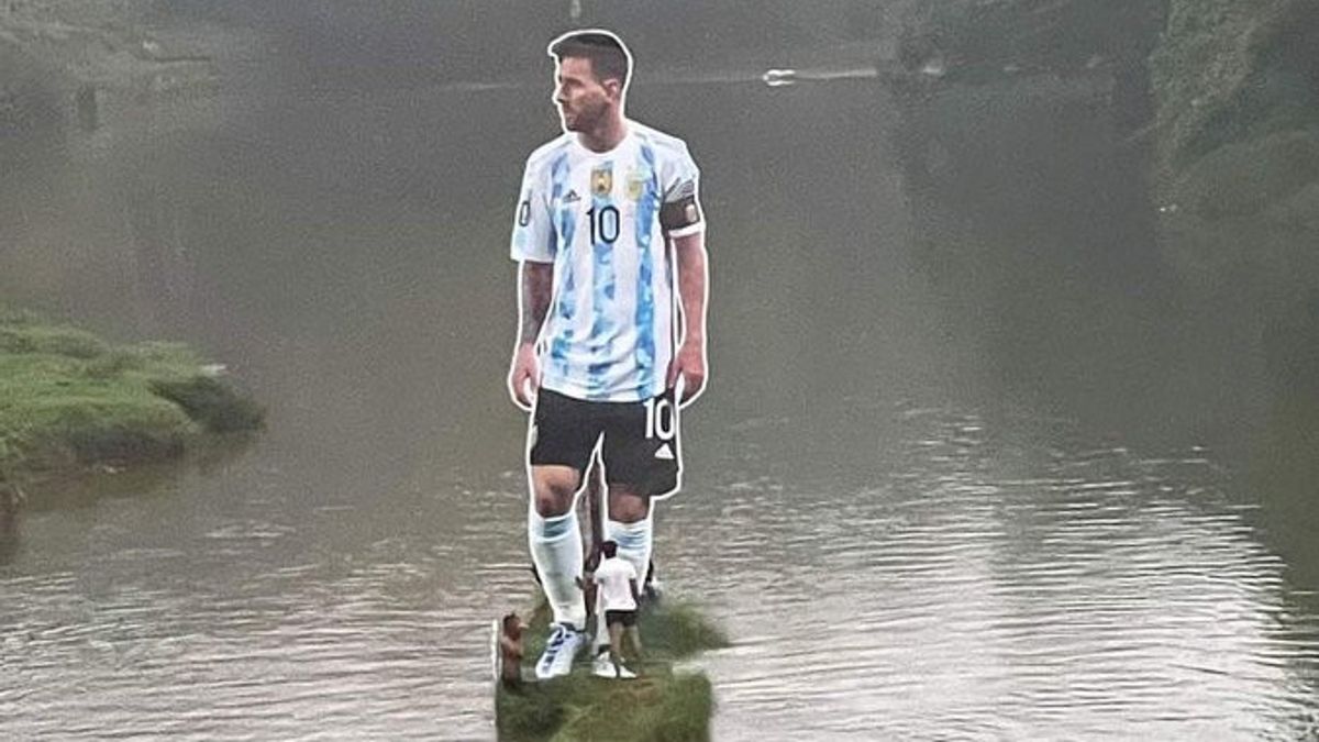 16 Days Towards The 2022 World Cup: India's Public Evidence Highly Citing Messi, A 9-meter Poster Opposed In The River