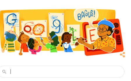 Mengenang Sosok Tino Sidin dalam Google Doodle