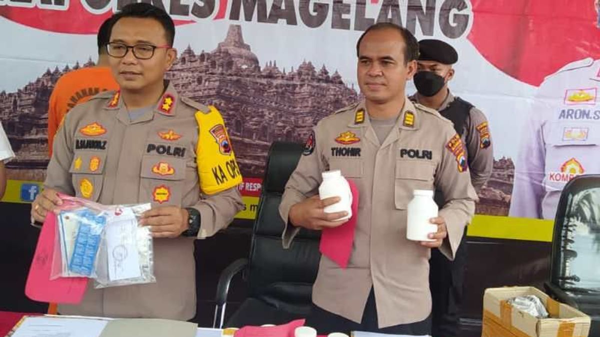 20-Year-Old Youth Arrested By Magelang Police For Possessing Thousands Of Cow Pills Bought Online