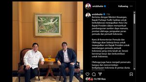 Posting Foto dengan Purbaya, Menpora Beri Caption Wujudkan Asta Cita Presiden Prabowo