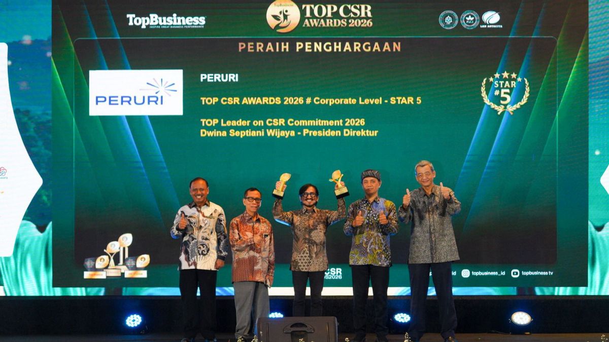 Tingkatkan Kualitas Dampak Sosial, PERURI Raih Predikat Tertinggi Bintang 5 di Ajang TOP CSR Awards 2026