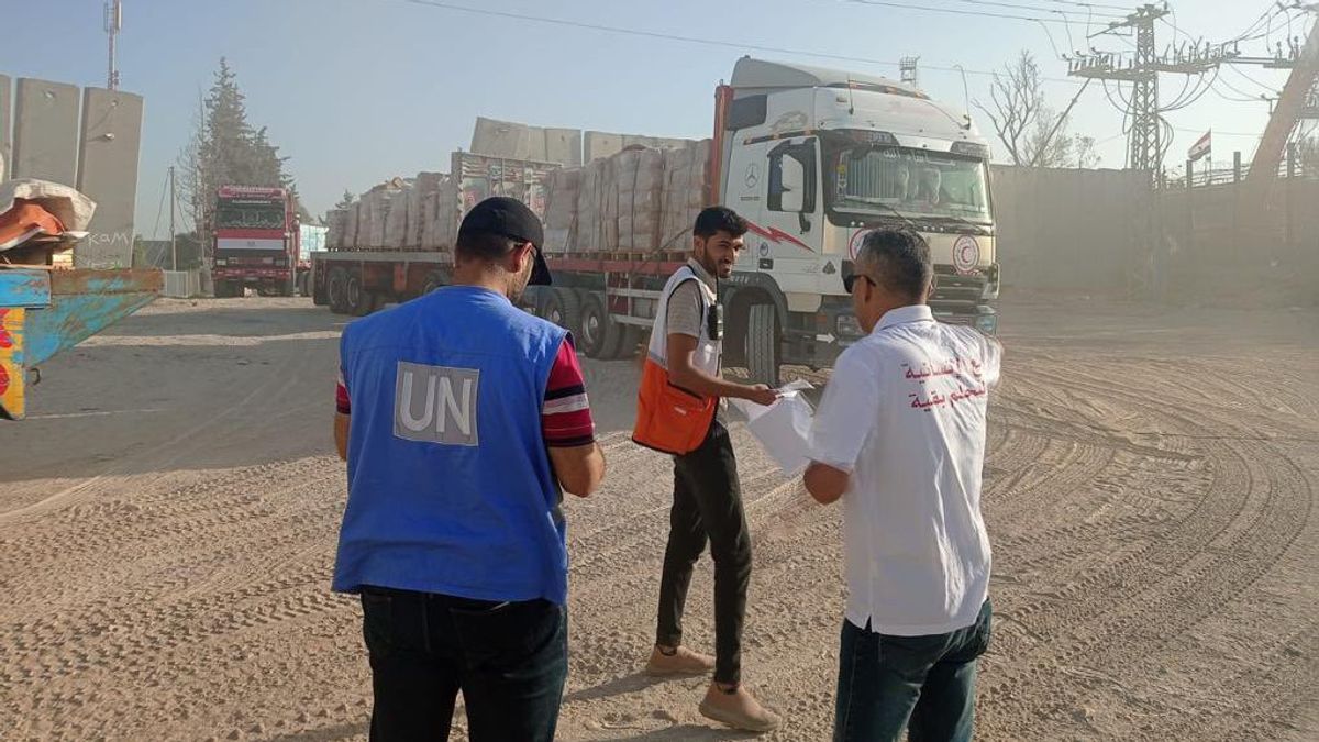 756卡车人道主义援助到达加沙,巴勒斯坦红新月:燃料不允许进入