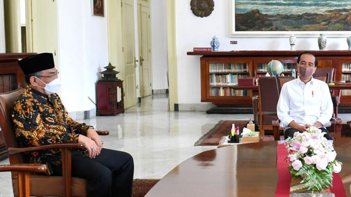 Le Président De PBNU, Gus Yahya, Rencontre Jokowi: Entre NU Et Le Gouvernement Doit Continuer à Coopérer étroitement