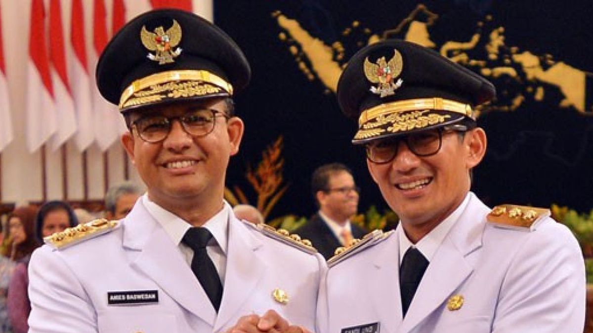 Anies Baswedan et Sandiaga Uno sont devenus les dirigeants de DKI Jakarta à la mémoire d’aujourd’hui, 16 octobre 2017