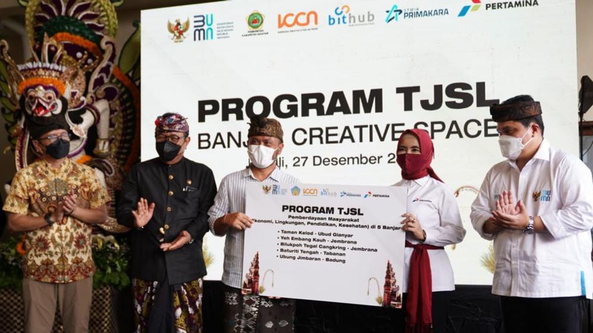 Fully Supporting The Banjar Creative Space Program, Erick Thohir Hopes To Strengthen Bali's Human Resources