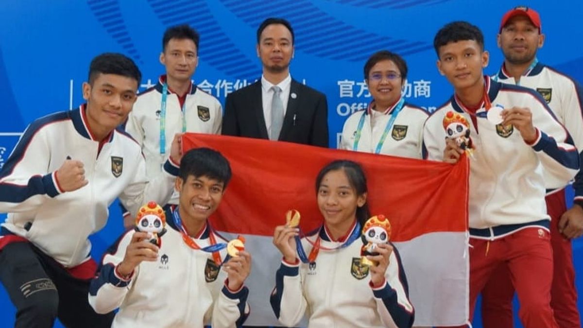 武术印度尼西亚国家队在2021年FISU世界大学运动会上成功捐赠4金3银