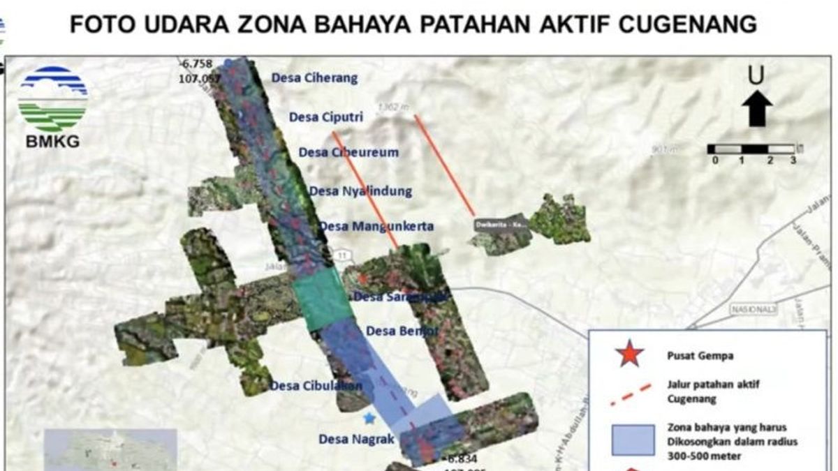 صدع زلزال Cianjur يسمى صدع BMKG الجديد
