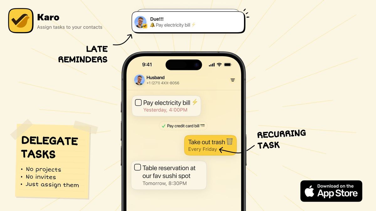 Karo : Une nouvelle application qui facilite la gestion et l'envoi des tâches à vos contacts