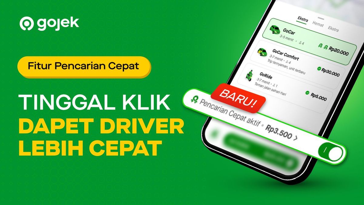 لذا فإن الأولوية ، هذه هي الطريقة التي يمكن بها تفعيل ميزة البحث السريع في Gojek