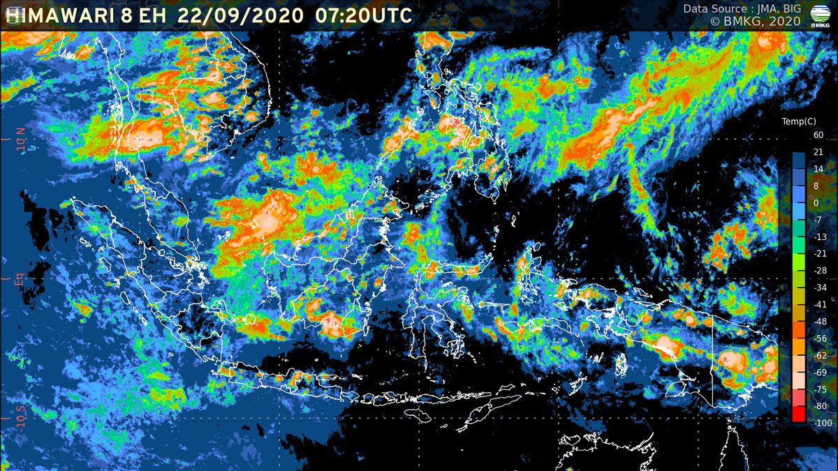 Cuaca Kalimantan Selatan 23 Februari 2021, Hujan Ringan hingga Sedang Landa Seluruh Wilayah pada Siang Hari