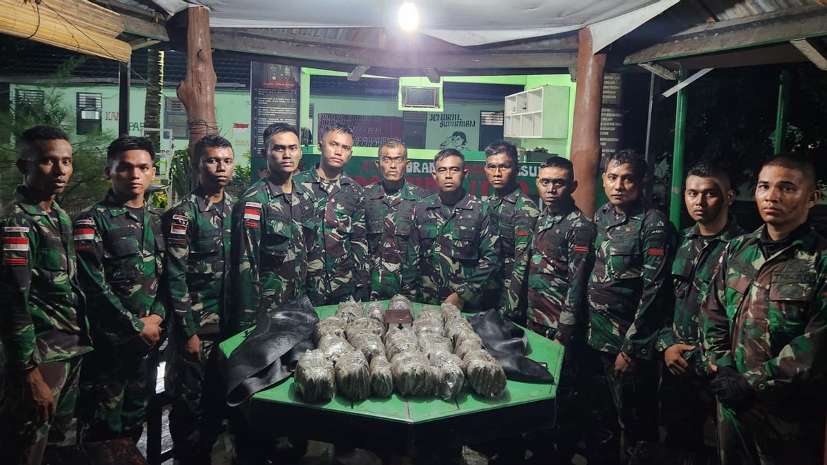 Night Patrol Of The Indonesian Pamtas Task Force-PNG Infantry Battalion 132/BS Fails To Smuggle 8.25 Kg Of Cannabis Through The 'Inner-Ban' Of Four-wheeled Vehicles