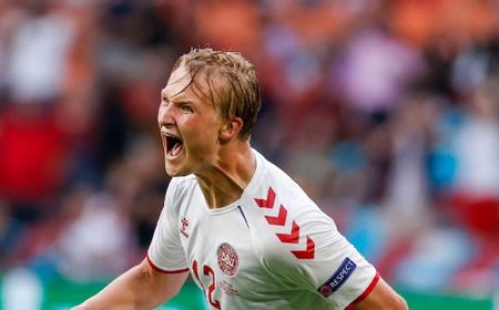 Kasper Dolberg Pemain Terbaik saat Laga Denmark vs Wales dengan Skor 4-0