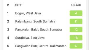 Hari Ini, Indeks Kualitas Udara (AQI) Kota Bogor Terbersih se-Indonesia