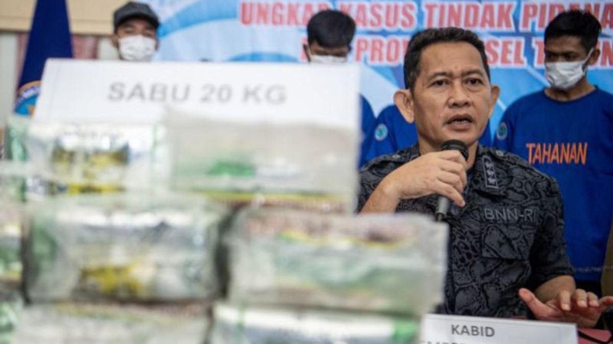 BNN Failed To Send 20 Kilograms Of Methamphetamine To Palembang City