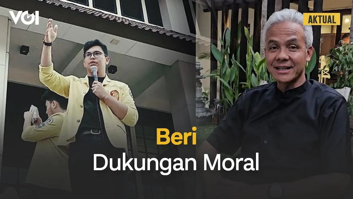 VIDEO: Ganjar Pranowo's Support For The Head Of BEM UI Who Is Suspected Of Being Intimidated