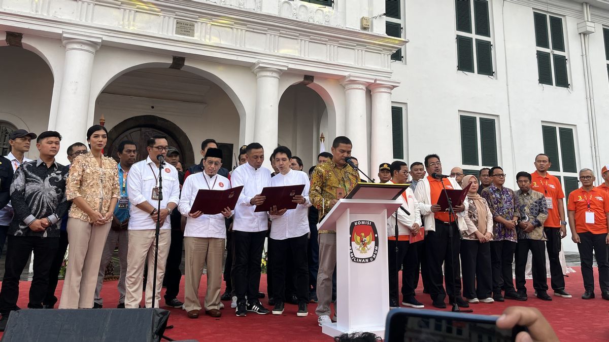 RK-Suswono, Dharma-Kun And Pramono-Rano Declare Peaceful Campaign In Jakarta Gubernatorial Election