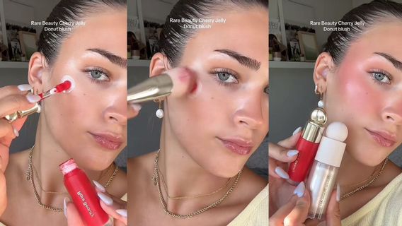 The Jelly Donut Blush Trend That Goes Viral On TikTok, The Trick To Use Blush On Inspired By Donut