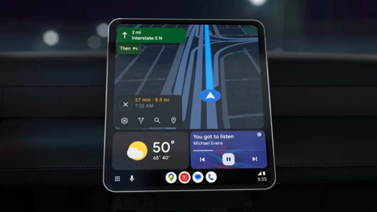 Google Renak Android Auto, Show Screen More Flexible