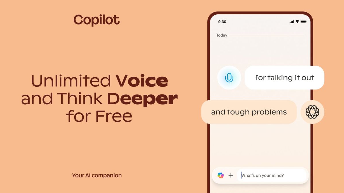 Microsoft Luncurkan Fitur Voice dan Think Deeper di Copilot Secara Gratis