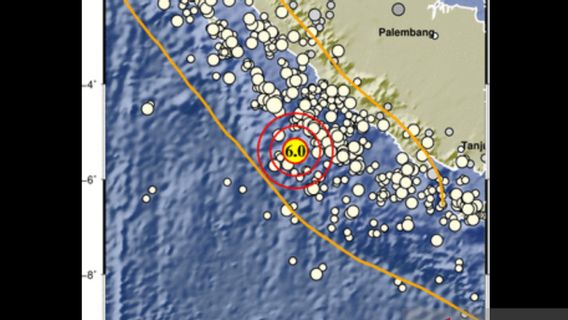 وقع زلزال في بنغكولو M 5.9 في منطقة Megathrust في قطاع Enggano