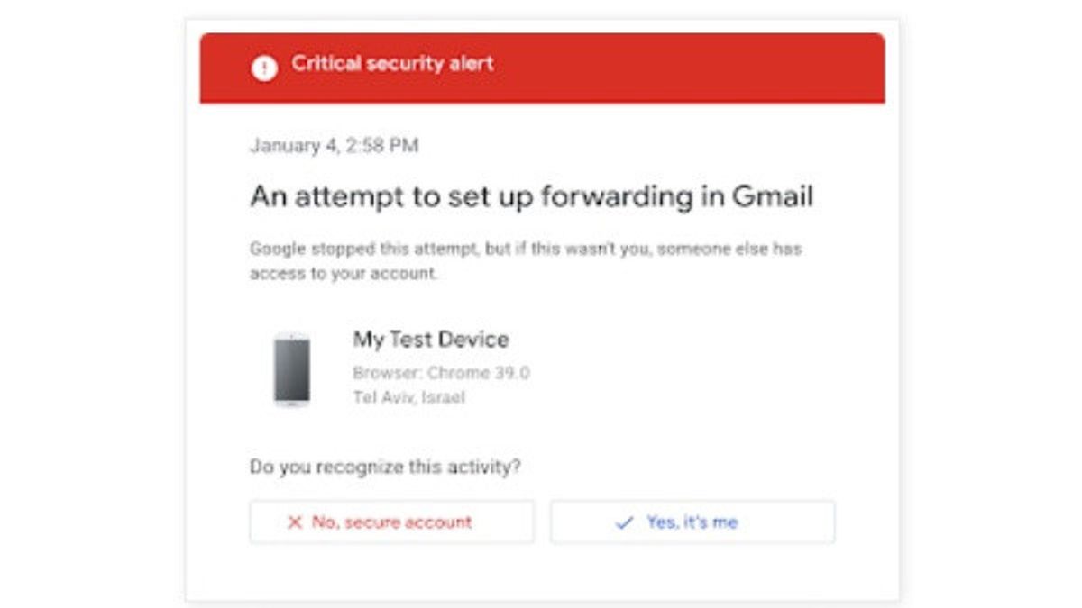 GoogleがGmailユーザーの保護層を追加