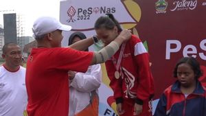 Ditonton Ganjar, Atlet Lompat Jauh Putri Jateng Raih Emas PeSONas