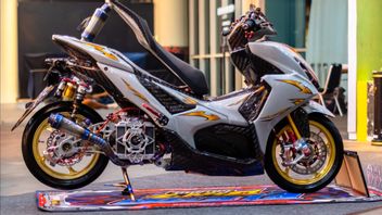 The Modification Of Yamaha Aerox Alpha Cyber Futuristic Style Steals Attention At The 2025 GTA Event