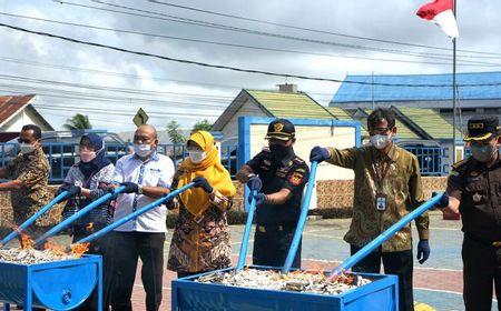 Bea Cukai Gorontalo Musnahkan 170.370 Rokok Ilegal