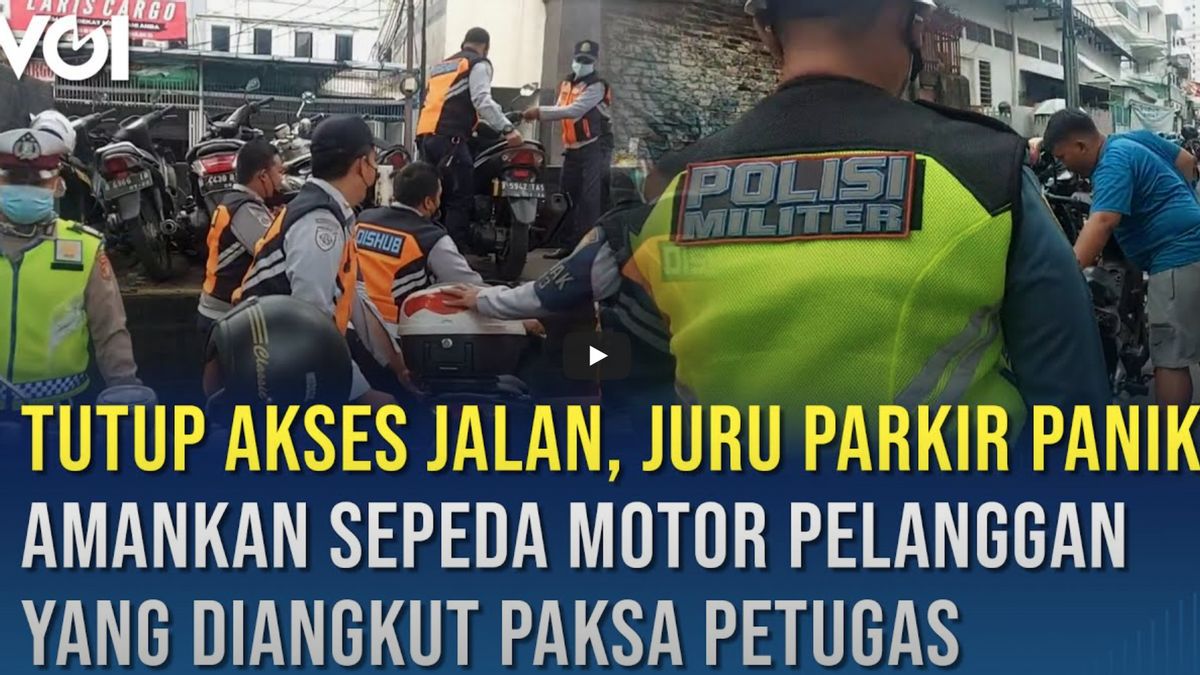 VIDEO: Panic, Parking Attendants Secure Customer Motorbikes That Are Forced By Officers